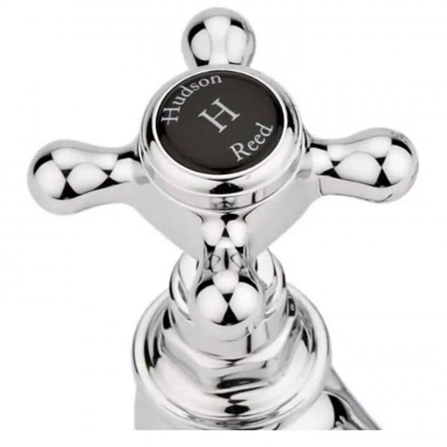 Claremont Topaz Hexagonal Collar 3 Hole Basin Mixer Tap with Pop Up Waste