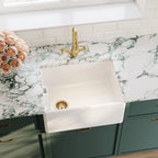 Inspire Single Bowl Belfast Sink With Offset Waste And Weir Overflow