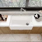 Inspire Single Bowl Belfast Sink With Offset Waste And Weir Overflow