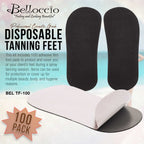 100 Pairs of Disposable Tanning Feet Pads (200 Feet Total); Sunless Airbrush Spray Tanning Tent Foot Protection; (Color Varies)Y