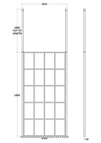 Aspect 8mm Glass Frame Wetroom Panel With Ceiling Posts - Matt Black