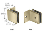 CRL Fixed Panel Beveled Clamp with Small Leg