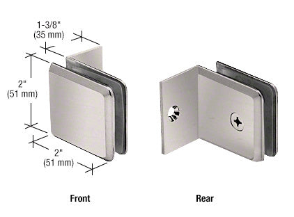 CRL Fixed Panel Beveled Clamp with Small Leg