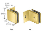 CRL Fixed Panel Beveled Clamp with Small Leg