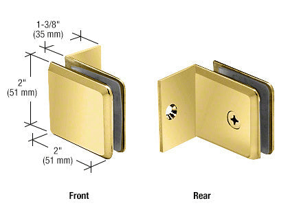 CRL Fixed Panel Beveled Clamp with Small Leg