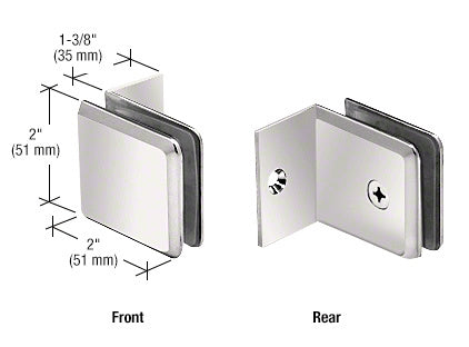 CRL Fixed Panel Beveled Clamp with Small Leg