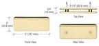 CRL Beveled 180° Glass-To-Glass Clamp