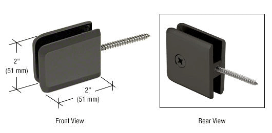 CRL Square Beveled Wall Mount Movable Transom Clamp