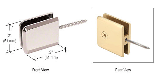 CRL Square Beveled Wall Mount Movable Transom Clamp
