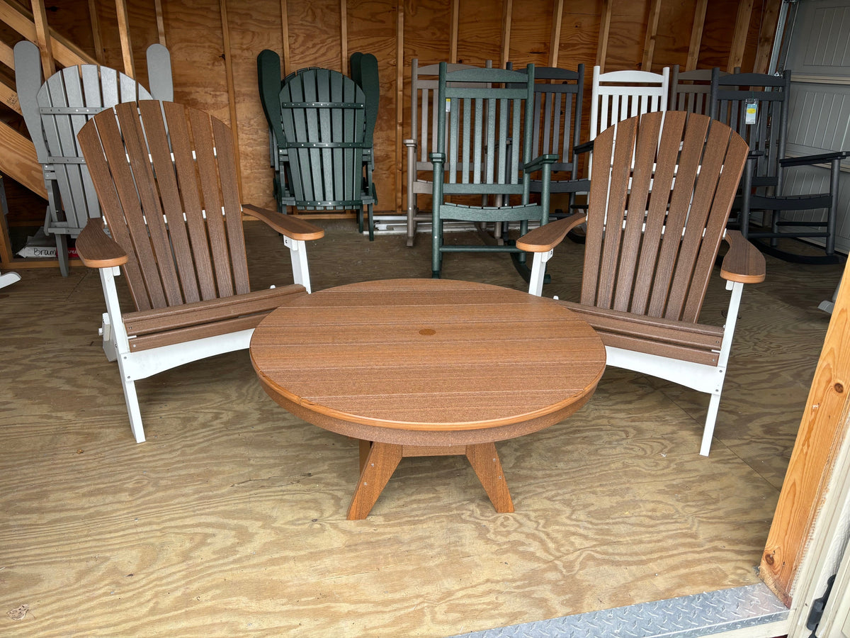 HARBOR 38" ROUND CONVERSATION TABLE- ANTIQUE MAHOGANY