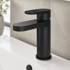 Cove Fluted Mono Basin Mixer Tap With Push Button Waste
