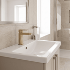Cove Fluted Mono Basin Mixer Tap With Push Button Waste