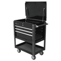 Dark Slate Gray Homak 35" Professional 4 Drawer Service Cart