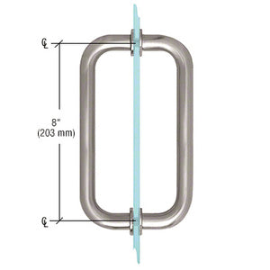 CRL 8" BM Series Tubular Back-to-Back Pull Handle