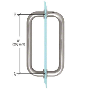 CRL 8" BM Series Tubular Back-to-Back Pull Handle