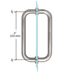 CRL 8" BM Series Tubular Back-to-Back Pull Handle