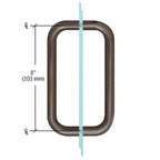 CRL 8" BM Series Back-to-Back Handle Without Metal Washers