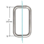 CRL 8" BM Series Back-to-Back Handle Without Metal Washers