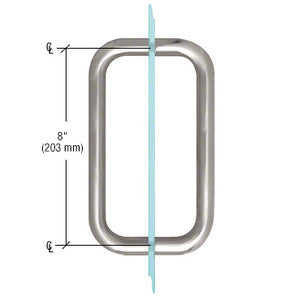 CRL 8" BM Series Back-to-Back Handle Without Metal Washers