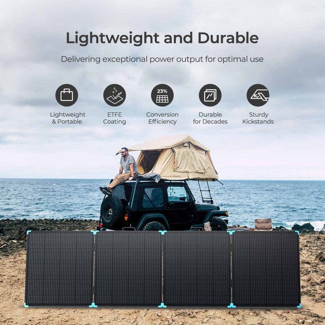 Renogy PRO 220W Compact Suitcase Portable Camping Solar Panel Blanket