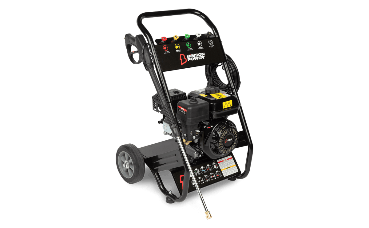 Bimson Power Petrol Pressure Washer 200 Bar (2900 PSI) 9 LPM - 8m hose