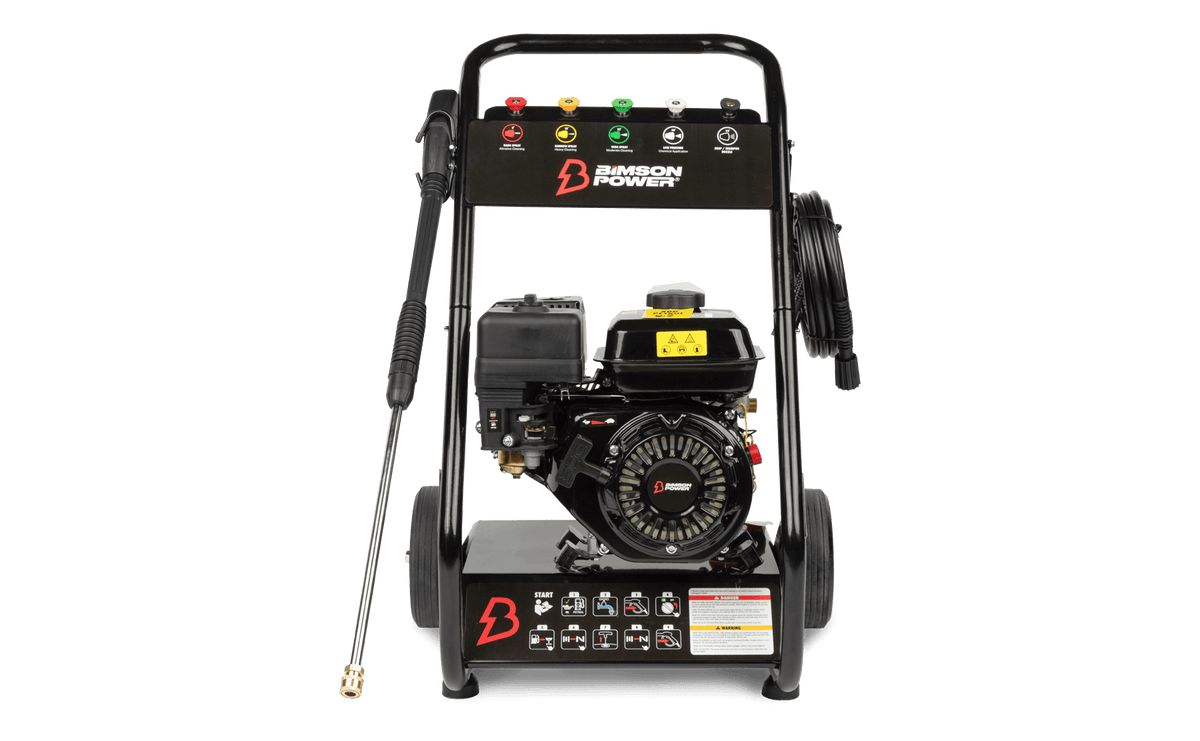 Bimson Power Petrol Pressure Washer 200 Bar (2900 PSI) 9 LPM - 8m hose
