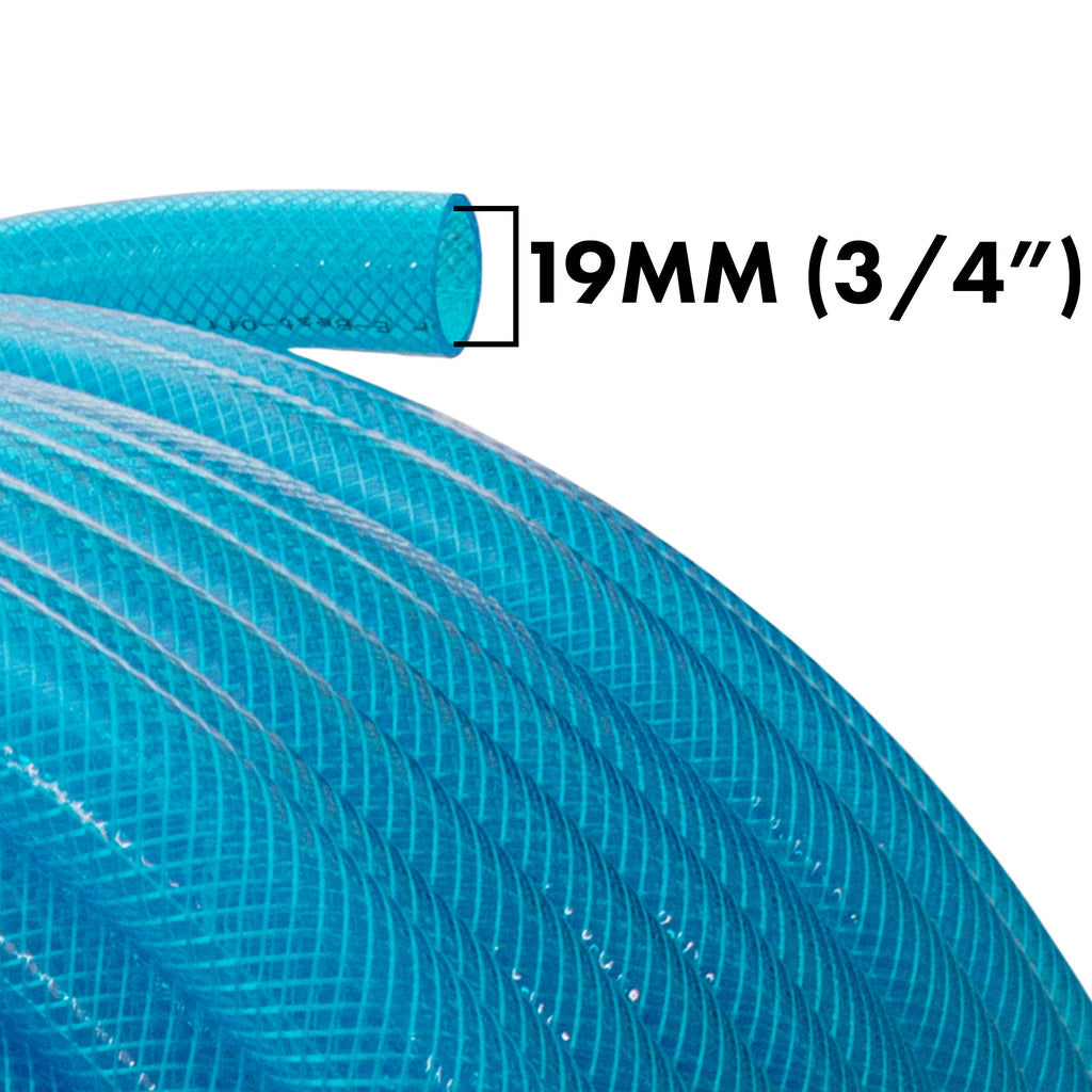 Braided Fuel Hose Blue Transparent PVC 19mm*2.1mm