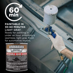 Brushable Seam Sealer, Quart Can with 30.4 Fluid Ounces, Seam Sealer for Automotive Joints & Body Repair, Paintable Gray