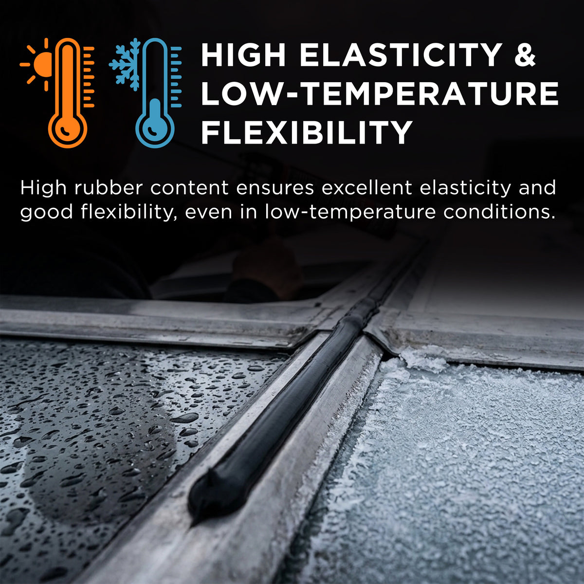 Automotive Seam Sealer, 10.1oz Tube, Black Polyurethane Sealant, Car & Panel Bond