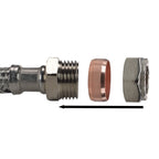 Brass Barbed Bib Tap STANDARD Connection Kit x2
