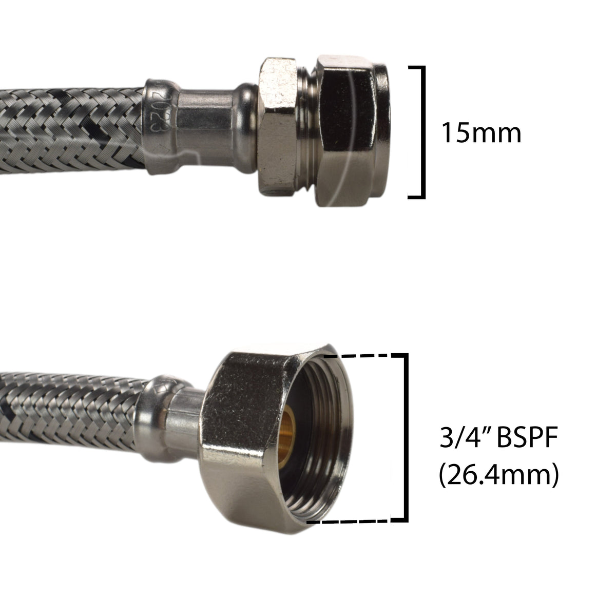Polished Brass 13mm Barb Tap FULL Connection Kit