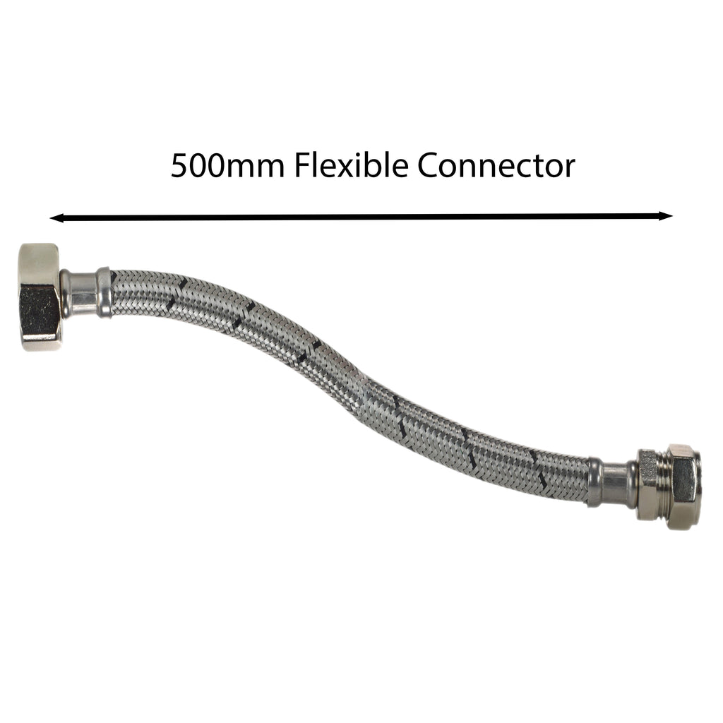 Polished Brass 13mm Barb Tap FULL Connection Kit