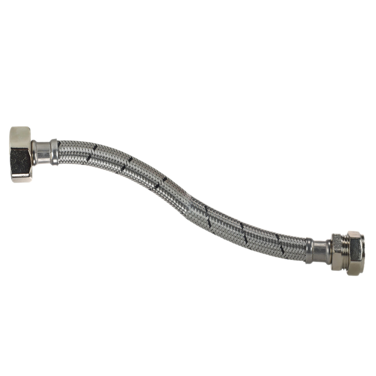 Polished Brass 13mm Barb Tap STANDARD Connection Kit x2