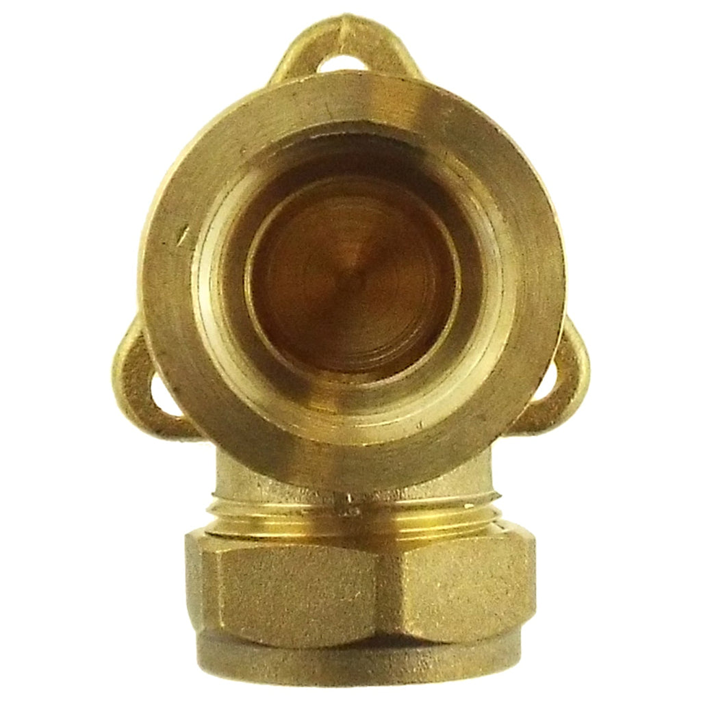 22mm Brass Wall Flange Kit with Brass Quick Connect Tap