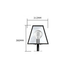 Contemporary pier light in galvanised steel 0.38m (BRP2)