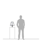 Contemporary pier light in galvanised steel 0.38m (BRP2)