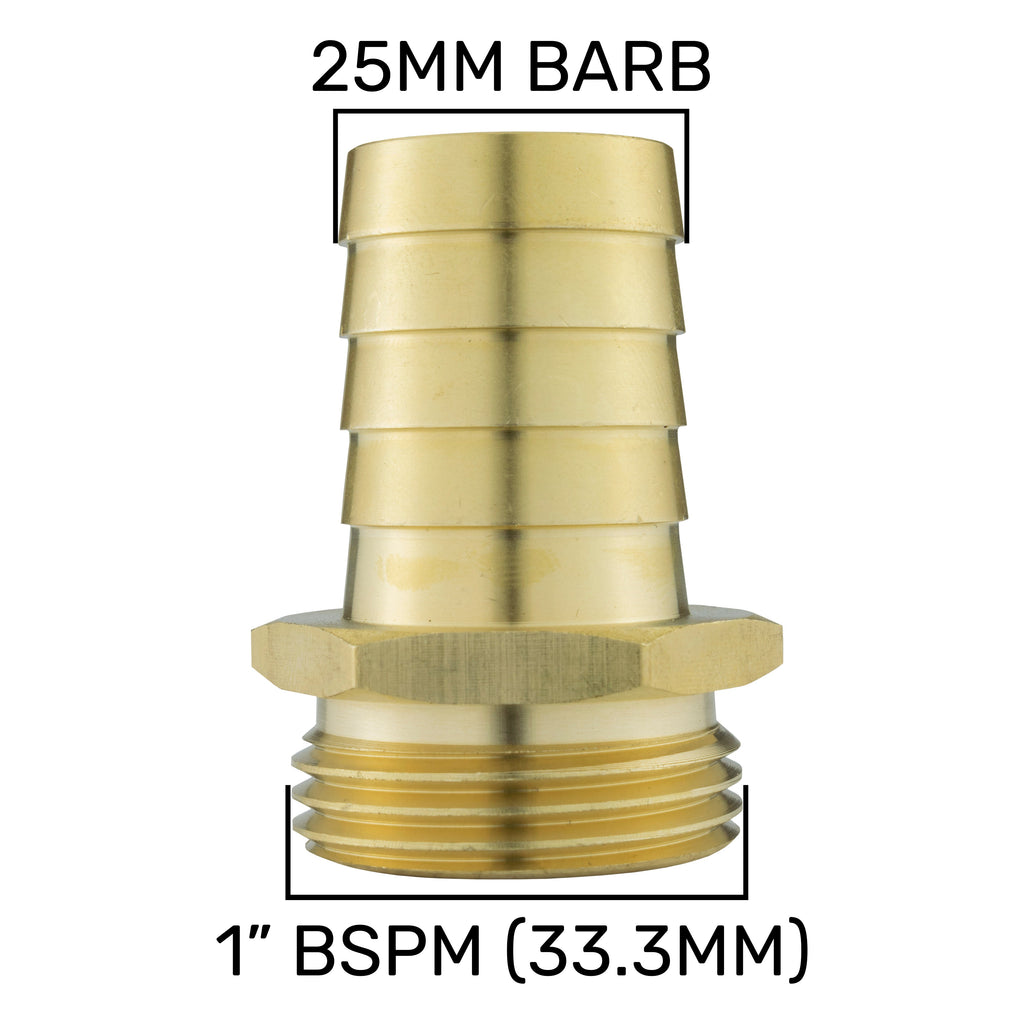 IBC 2” S60X6 Cap with Lever Valve and 25mm Brass Barb