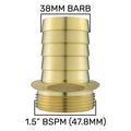 Brass Straight Joiner 38mm - 1.5" BSPM