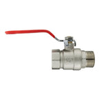 Brass Nickel-Plated Lever Valve 3/4" BSPM-F