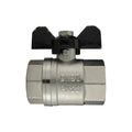 Brass Nickel-Plated Butterfly Valve 1" BSPF