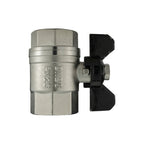 Brass Nickel-Plated Butterfly Valve 1" BSPF