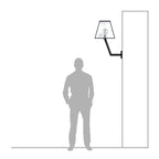 Contemporary wall light with angled bracket 0.78m (BRW1)