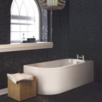 Urban Curved Single Ended Corner Bath With Legs And Panel - 1700mm x 725mm - White