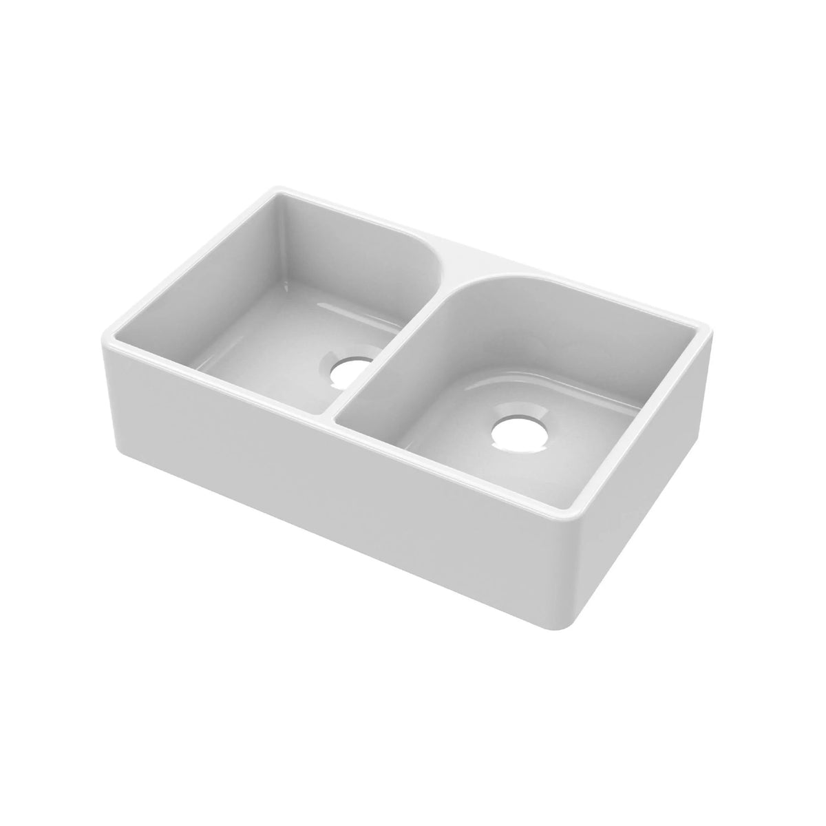 Inspire 795mm Double Bowl Butler Sink With Offset Waste And Full Weir