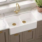 Inspire 795mm Double Bowl Butler Sink With Offset Waste And Full Weir