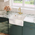 Inspire Single Bowl Butler Sink With Tap Ledge And Overflow - White