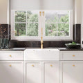 Inspire 795mm Double Bowl Butler Sink With Full Weir And Overflow - White