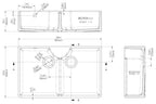 Inspire Double Bowl Butler Sink With Stepped Weir And Overflow - White