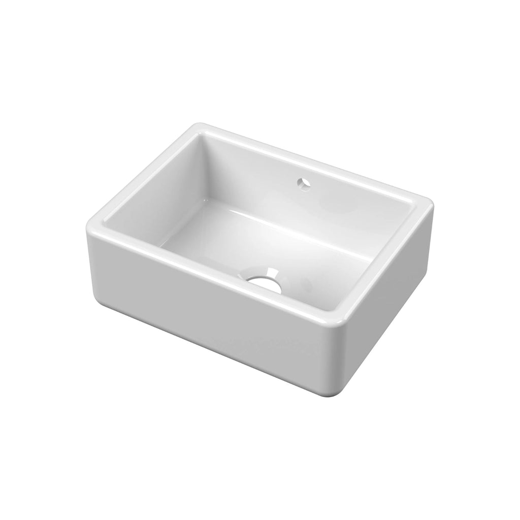 Inspire Single Bowl Traditional Thick Walled Butler Sink - White