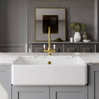 Inspire Single Bowl Traditional Thick Walled Butler Sink - White